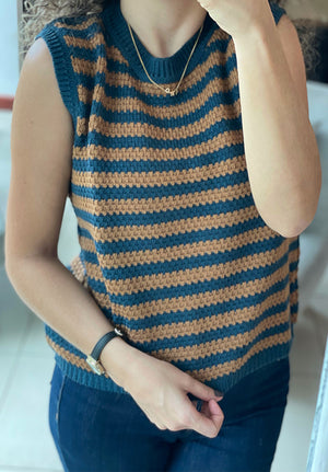 Chaleco Coco Rayas Caramelo   | Caramel Stripes Coco Vest