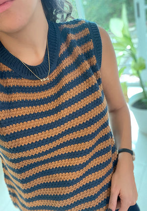 Chaleco Coco Rayas Caramelo   | Caramel Stripes Coco Vest