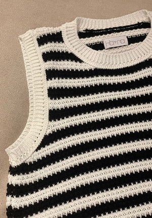 Chaleco Coco Rayas Negras   | Black  Stripes Coco Vest