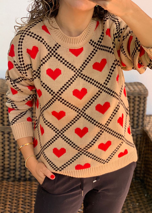 Suéter First Love Rojo  |  Red First Love Sweater