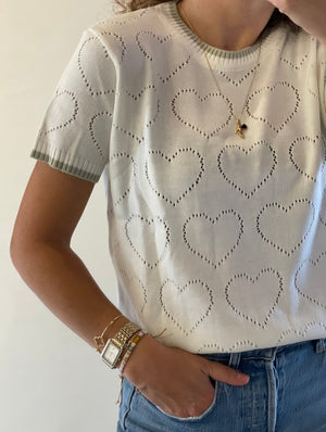 Camisa Cozy Corazón crema | Cozy Heart cream shirt