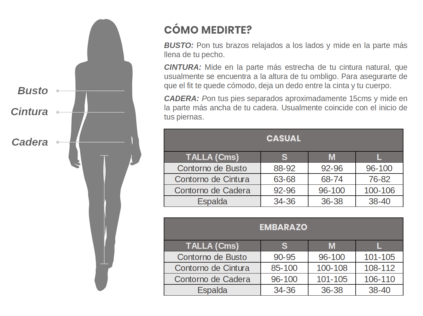 Guía de Tallas|Size Chart