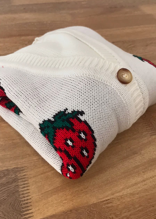 Suéter Strawberry Crema  |  Cream Strawberry Sweater