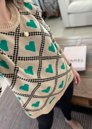 Suéter First Love Verde   |  Green First Love Sweater