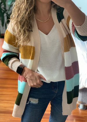 Cardigan Mentya Rayas  Ref ST0071|  Mentya Stripes Cardigan Ref ST0071