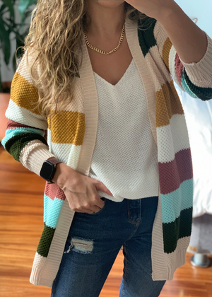 Cardigan Mentya Rayas |  Mentya Stripes Cardigan