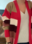 Cardigan Mentya Rayas Rouge |  Rouge Mentya Stripes Cardigan