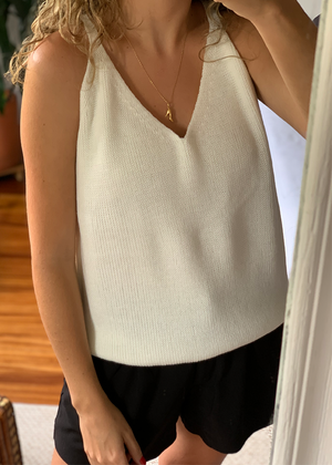Camisa  Liana Tejida Crema Ref ST0042 | Cream Liana Shirt  Ref ST0042